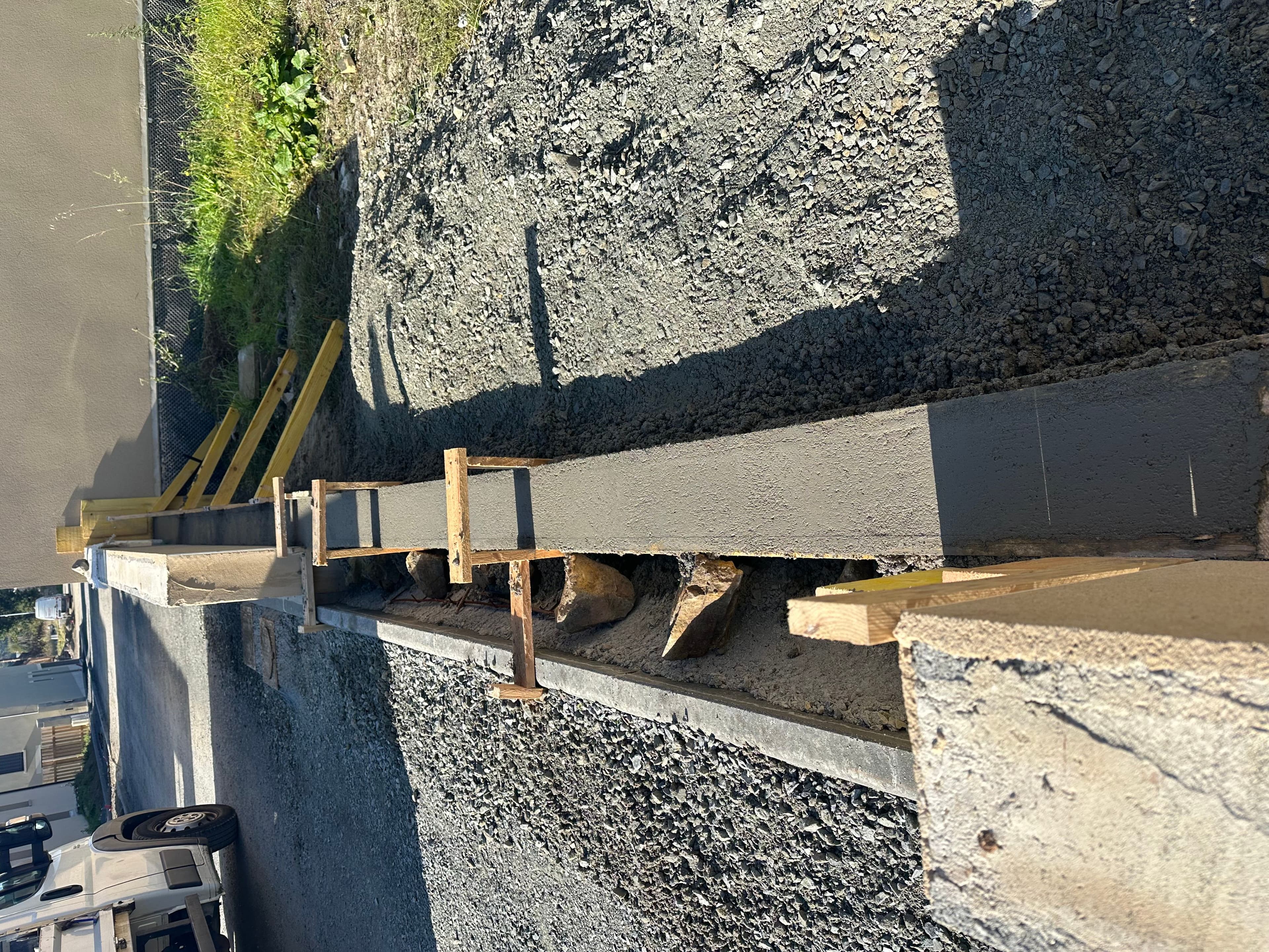 Création d'un mur pour portail coulissant