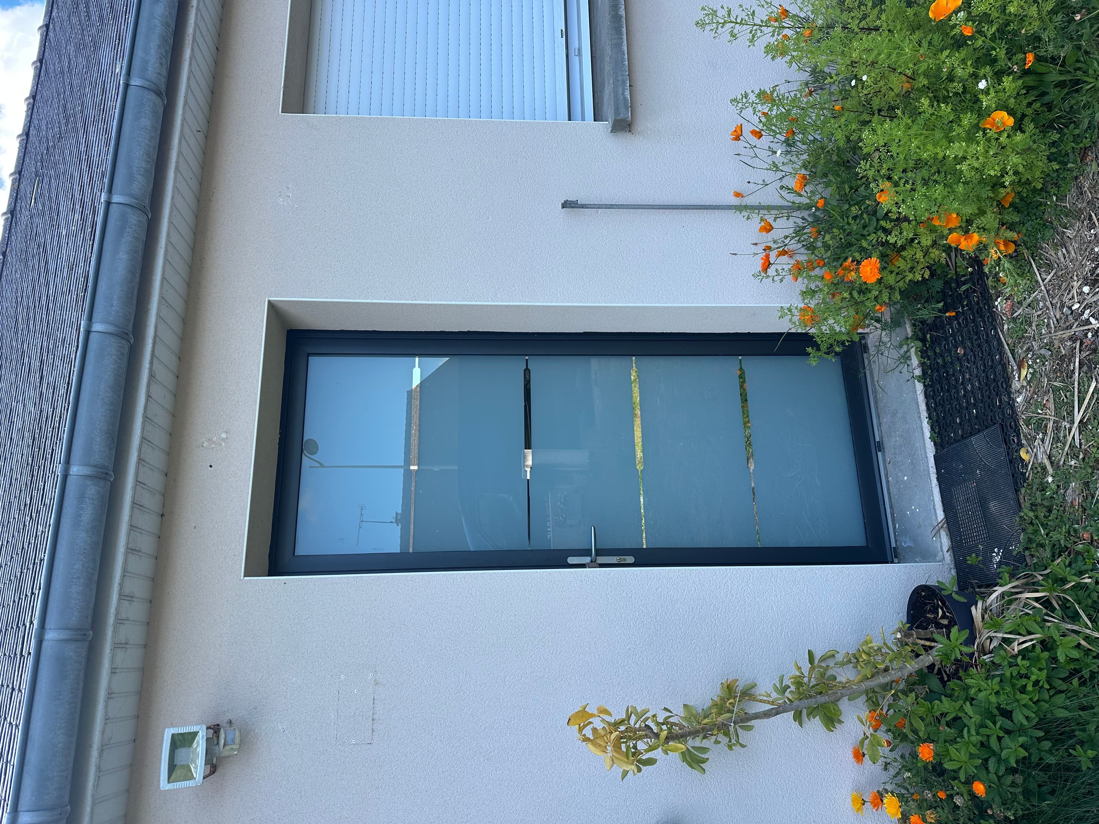 Porte d'entrée à vitrage dépoli